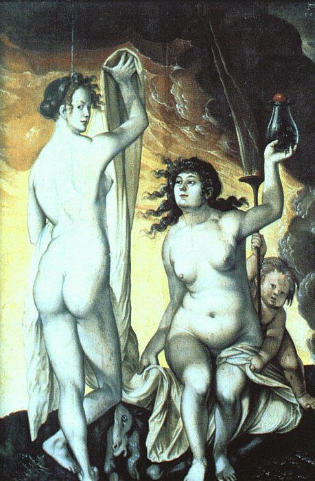Hans Baldung Grien Sacred and Profane Love oil painting image